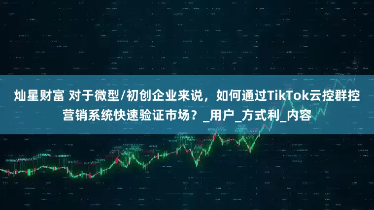 灿星财富 对于微型/初创企业来说，如何通过TikTok云控群控营销系统快速验证市场？_用户_方式利_内容